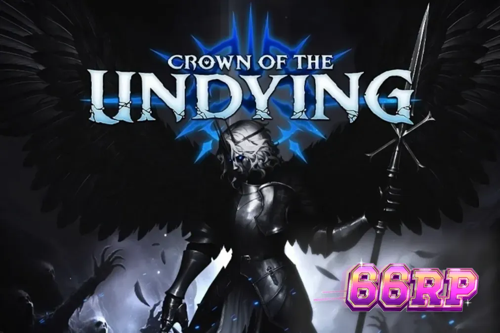 Tampilan visual slot Crown of the Undying dengan tema gotik dan simbol-simbol mistis.
